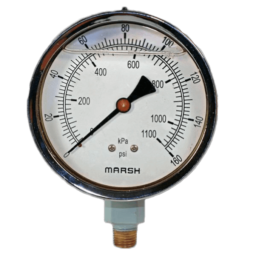 Marsh Bellofram Forged Brass Gauge, 63 mm and 100 mm